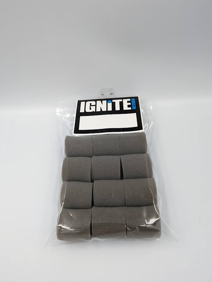 Gray Air Filter Elements (12) (Fits Ignite conversions, TLR style) (not pre-oiled)